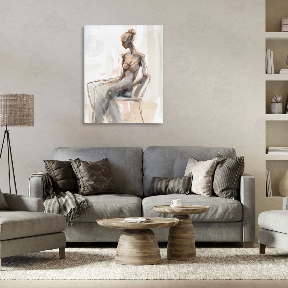 Irena Orlov Classy Figure Impression Canvas Wall Art Print in Room