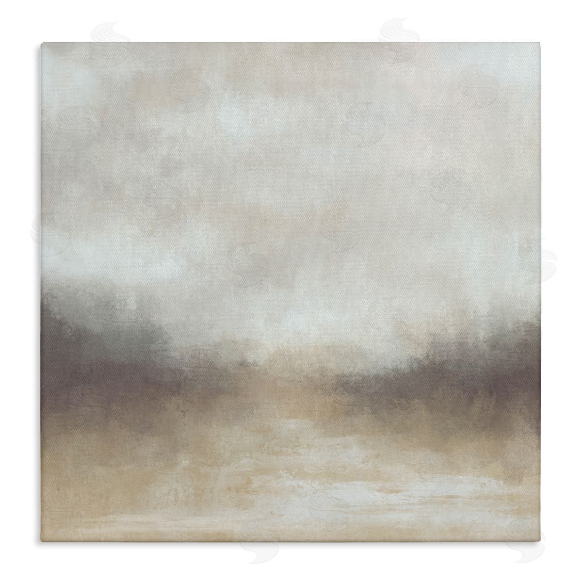 J:L Design Foggy Beige Landscape Canvas Wall Art Print