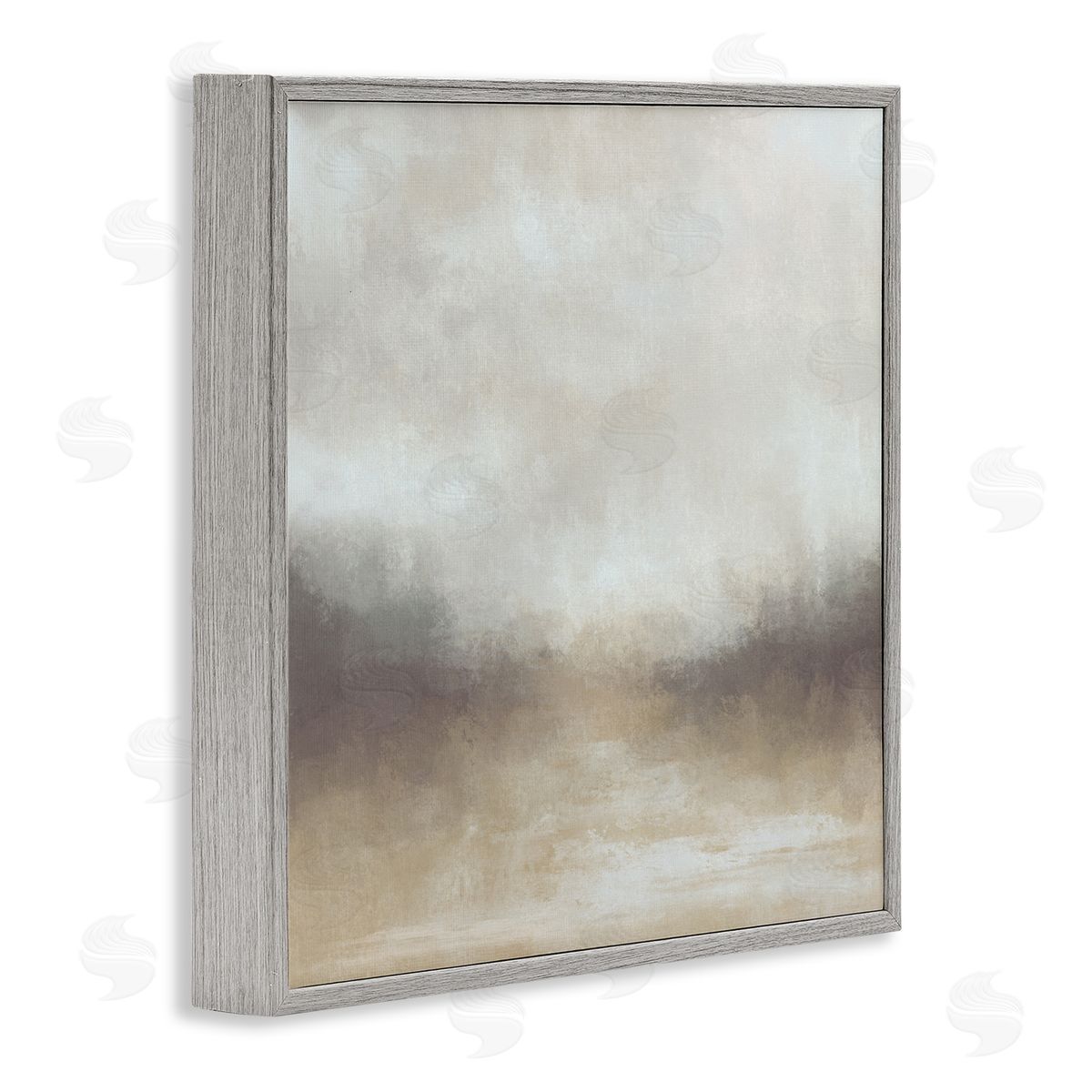 J:L Design Foggy Beige Landscape Gray Framed Giclee Wall Art Print