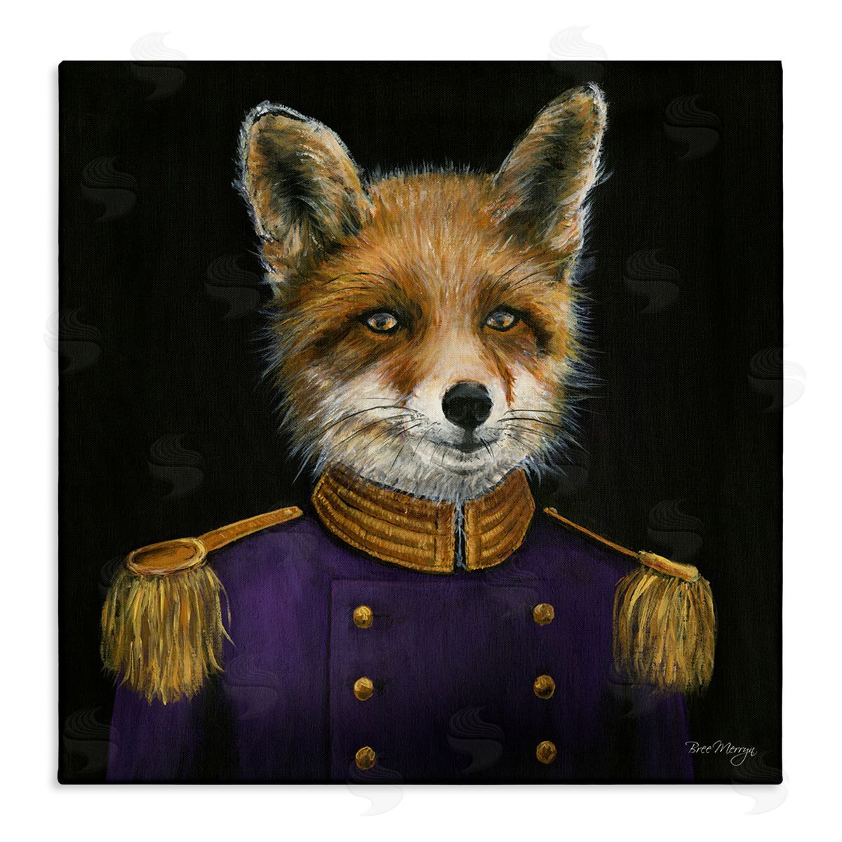 Bree Merryn Military Coat Fox Canvas Wall Art Print