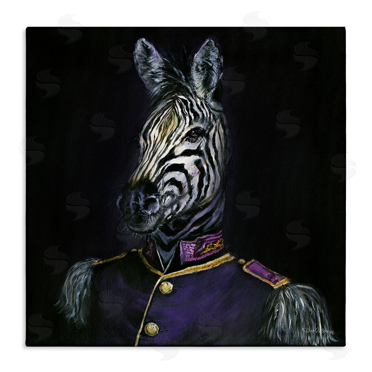 Bree Merryn Historical Coat Zebra Canvas Wall Art Print
