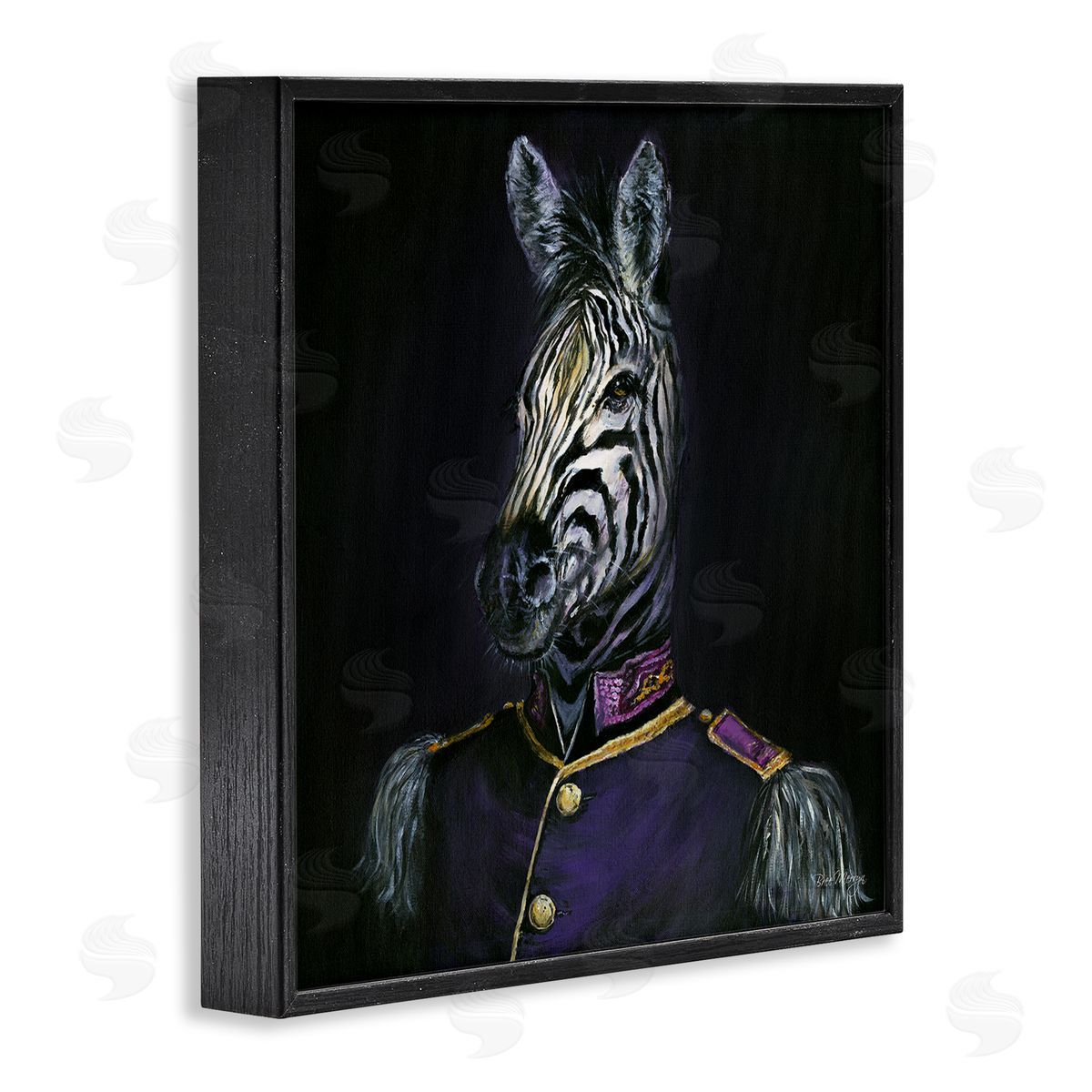 Bree Merryn Historical Coat Zebra Black Framed Giclee Wall Art Print