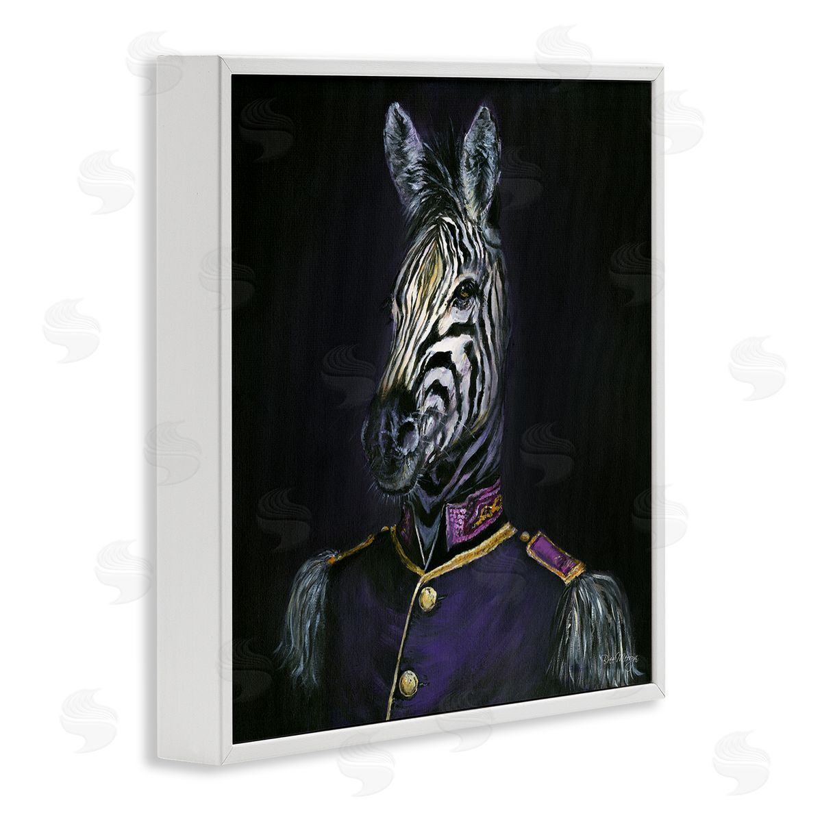 Bree Merryn Historical Coat Zebra White Framed Giclee Wall Art Print