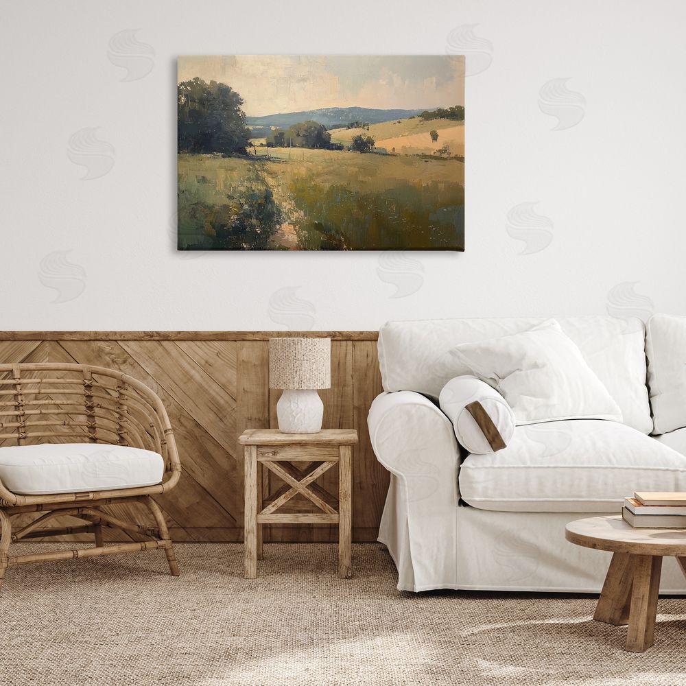 Lazar Studio Vast Country Landscape Canvas Wall Art Print in Room