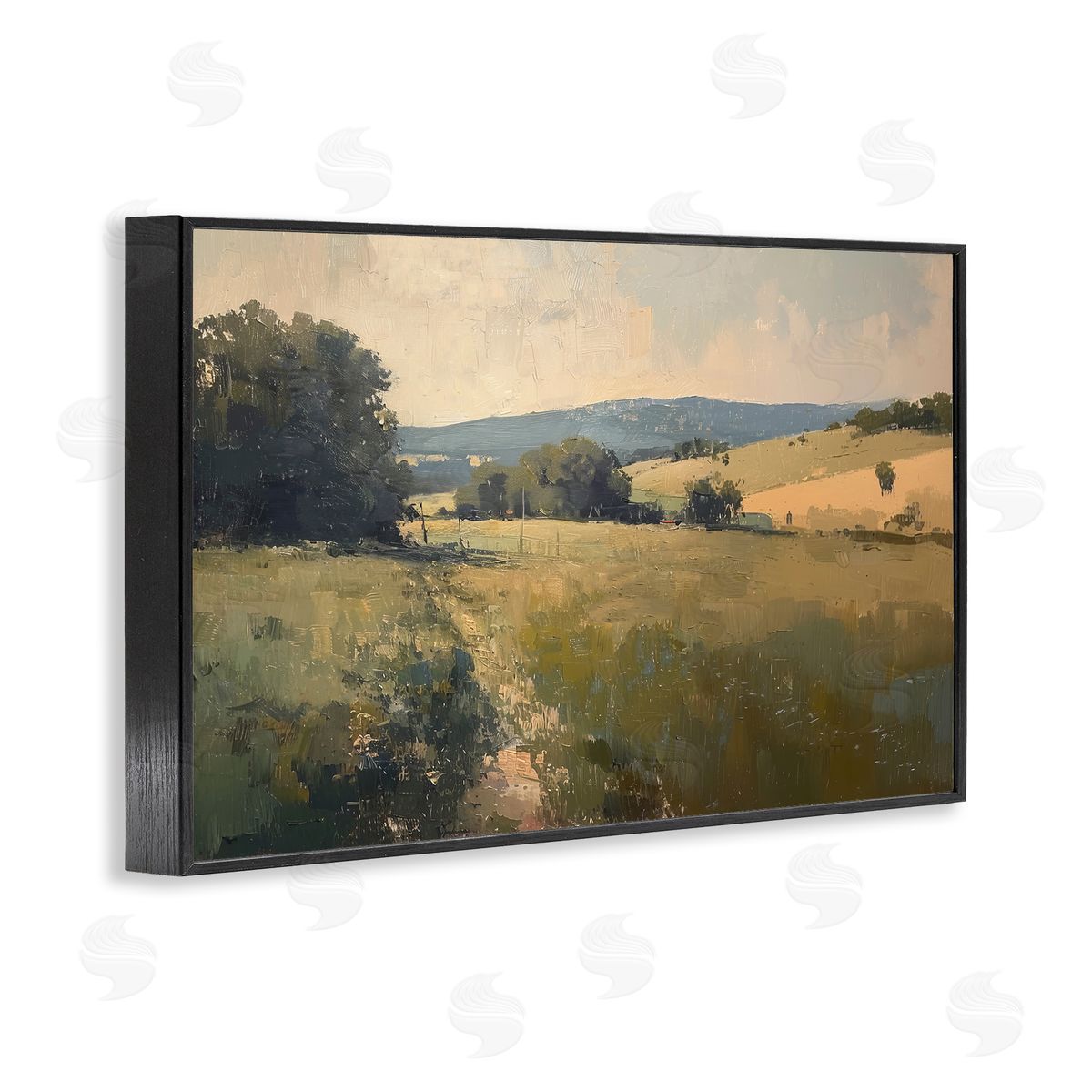 Lazar Studio Vast Country Landscape Black Framed Giclee Wall Art Print