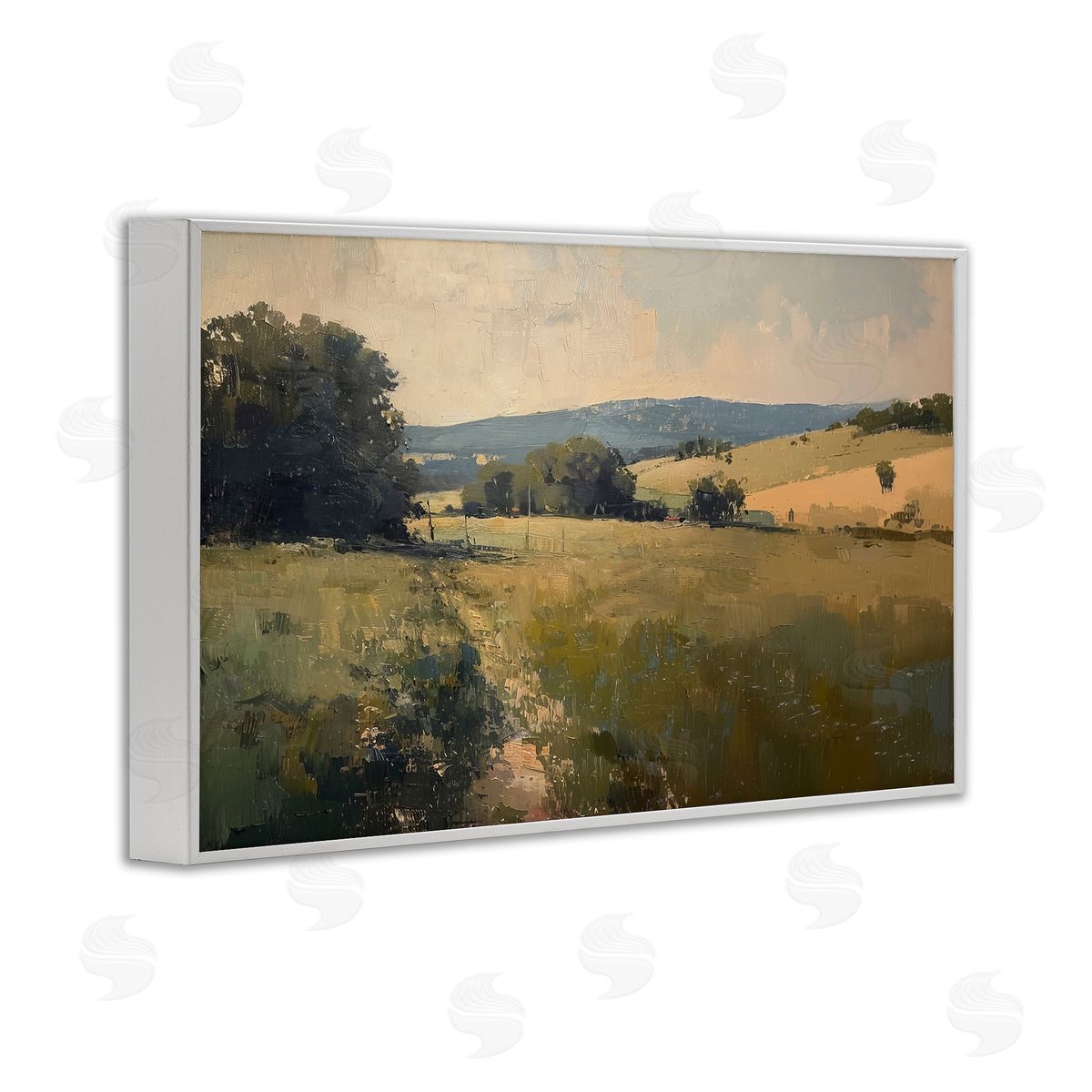 Lazar Studio Vast Country Landscape White Framed Giclee Wall Art Print