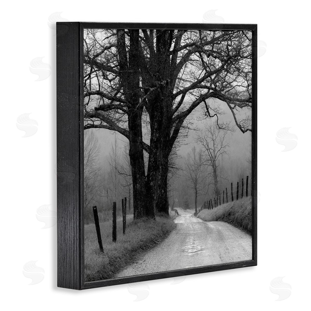Nicholas Bell Lonely Path Toward Trees Black Framed Giclee Wall Art Print
