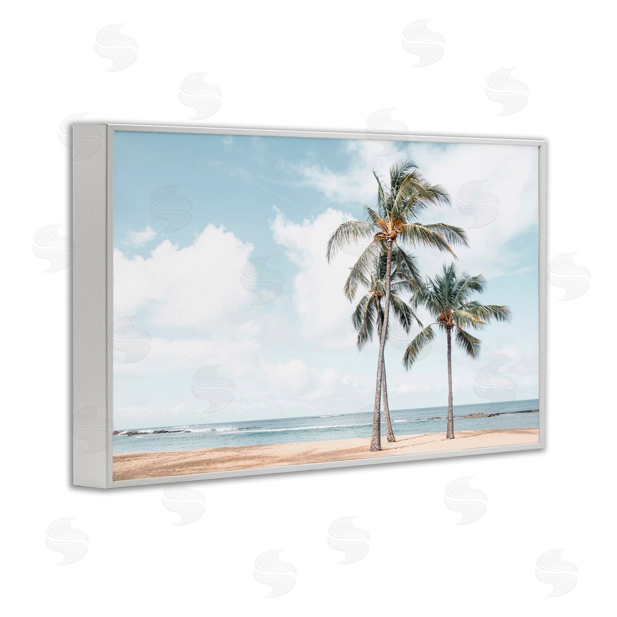 Elena Chukhlebova Windy Tropical Scene White Framed Giclee Wall Art Print
