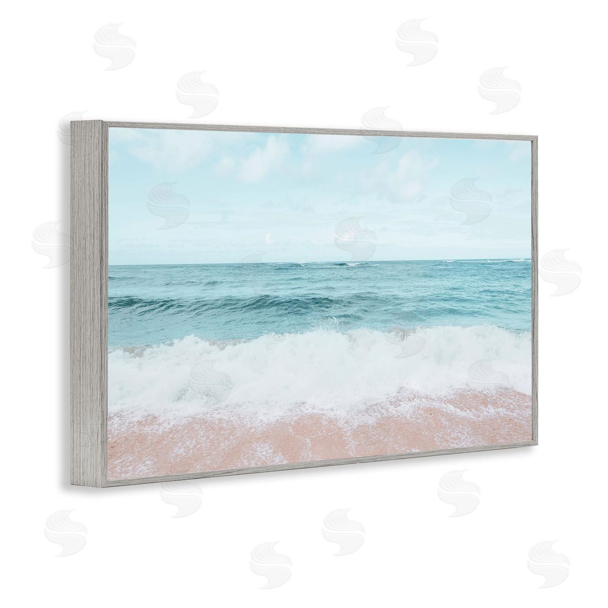 Elena Chukhlebova Centric Beach Foam Gray Framed Giclee Wall Art Print