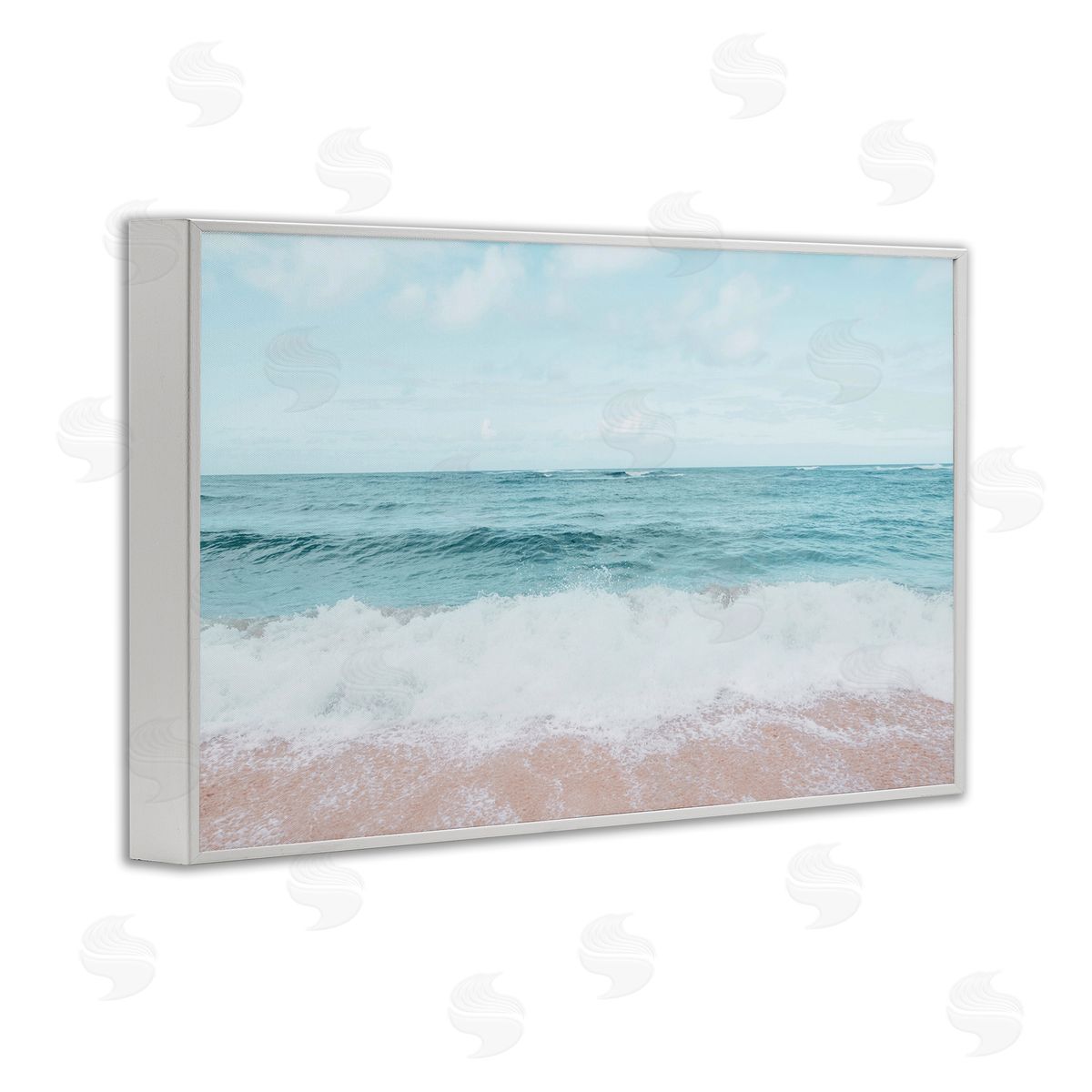 Elena Chukhlebova Centric Beach Foam White Framed Giclee Wall Art Print