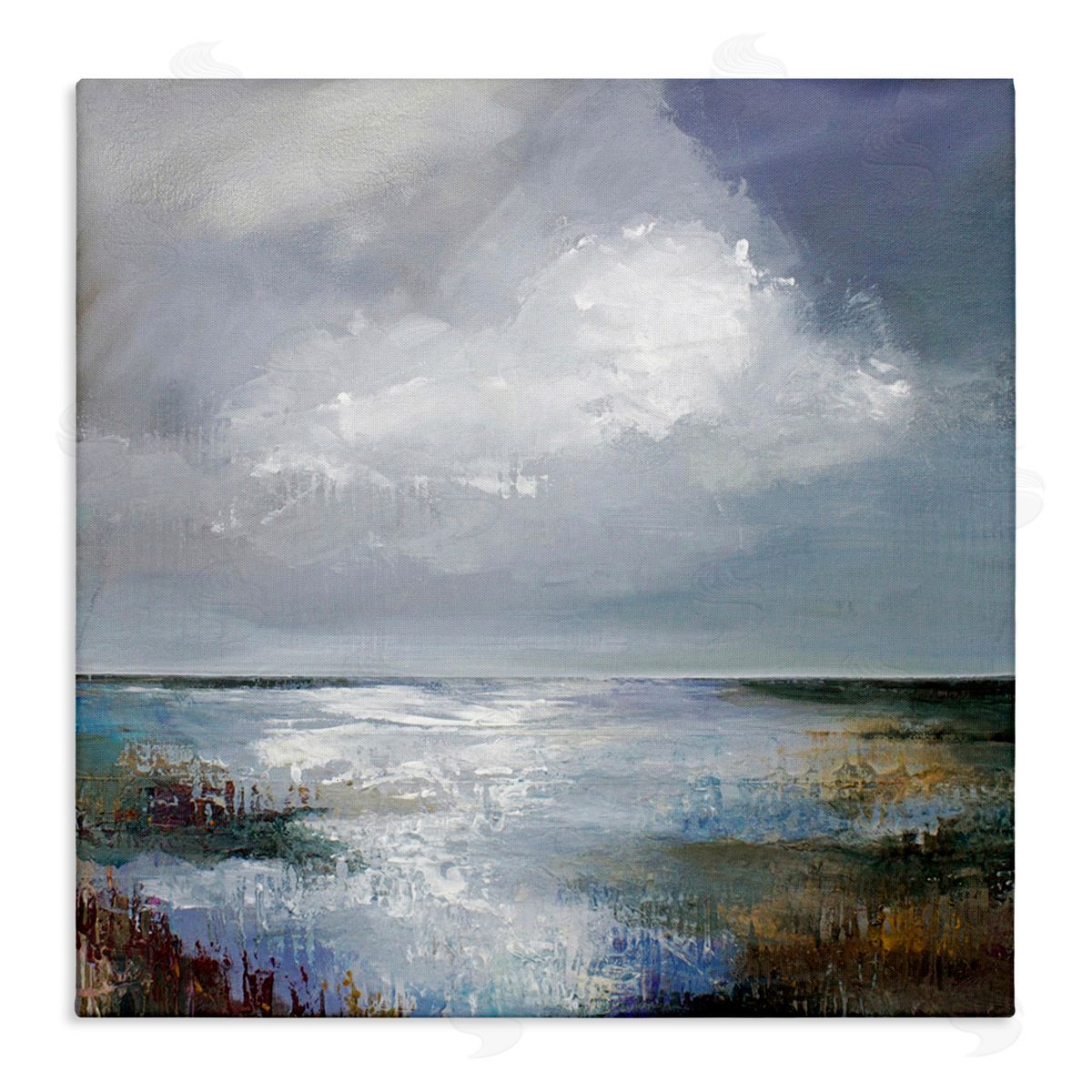 Karen Hale Sun Reflection Ocean Surface Canvas Wall Art Print