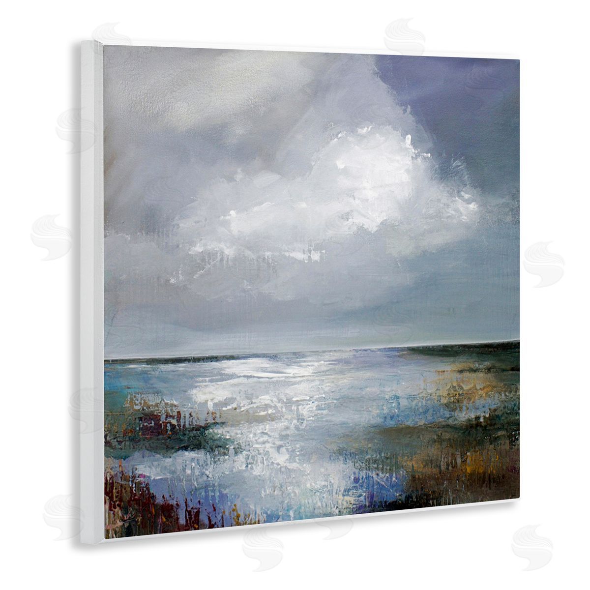 Karen Hale Sun Reflection Ocean Surface Wooden Wall Plaque Art Print