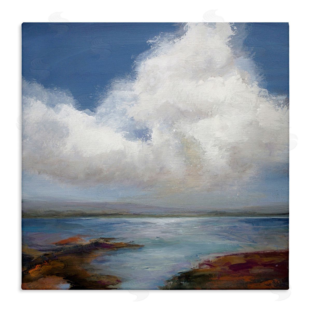 Karen Hale Clouds over Sea Painting Canvas Wall Art Print