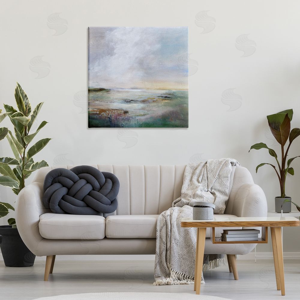Karen Hale Abstract Sea Surface Canvas Wall Art Print in Room
