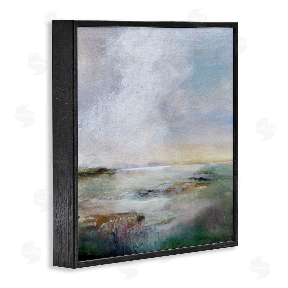 Karen Hale Abstract Sea Surface Black Framed Giclee Wall Art Print
