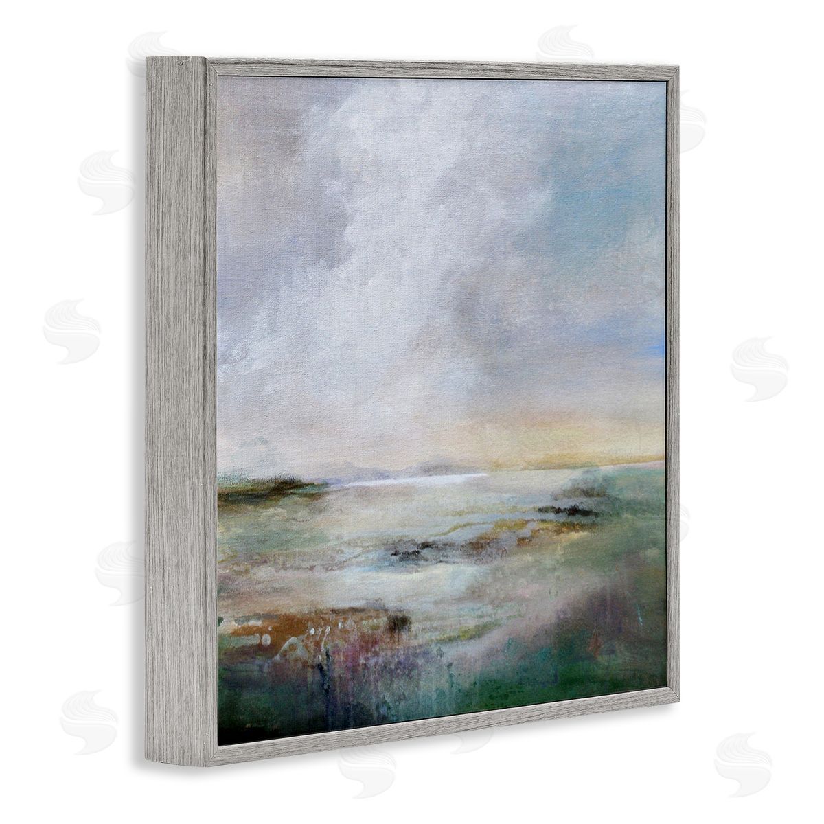 Karen Hale Abstract Sea Surface Gray Framed Giclee Wall Art Print