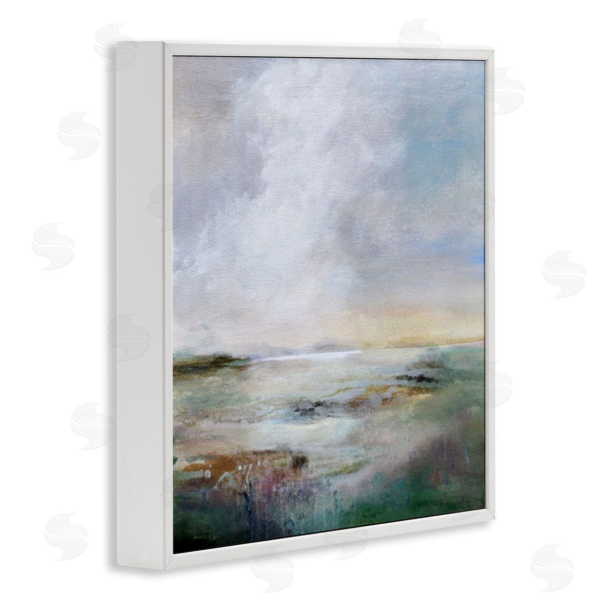 Karen Hale Abstract Sea Surface White Framed Giclee Wall Art Print
