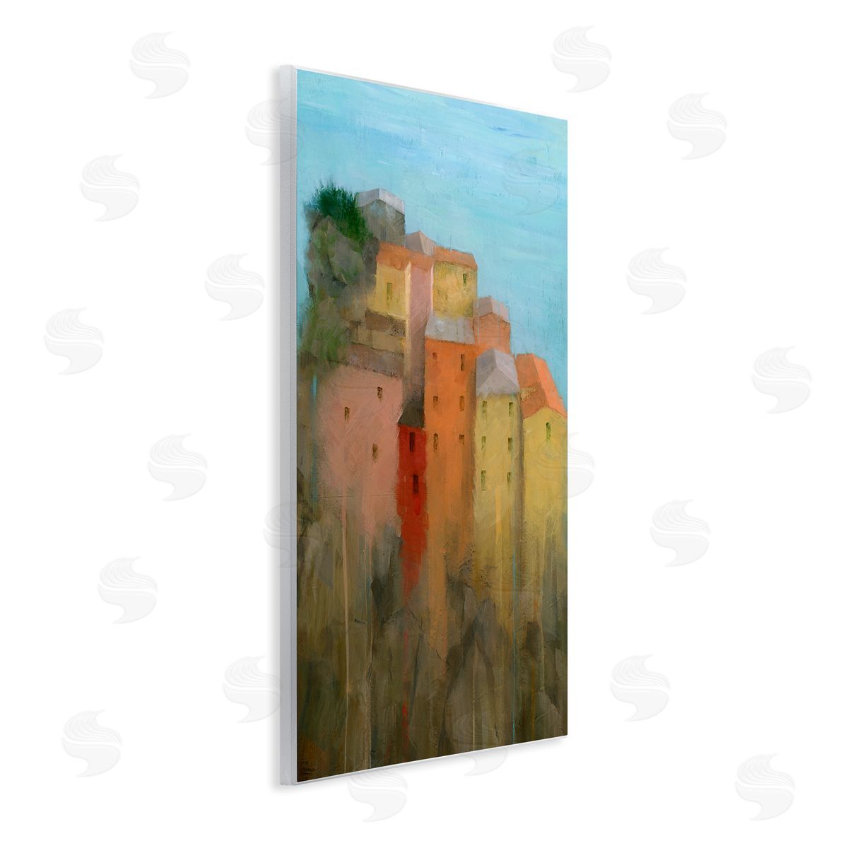 Stephen Mitchell Tall Seaside Architecture Wooden Wall Plaque Art Print