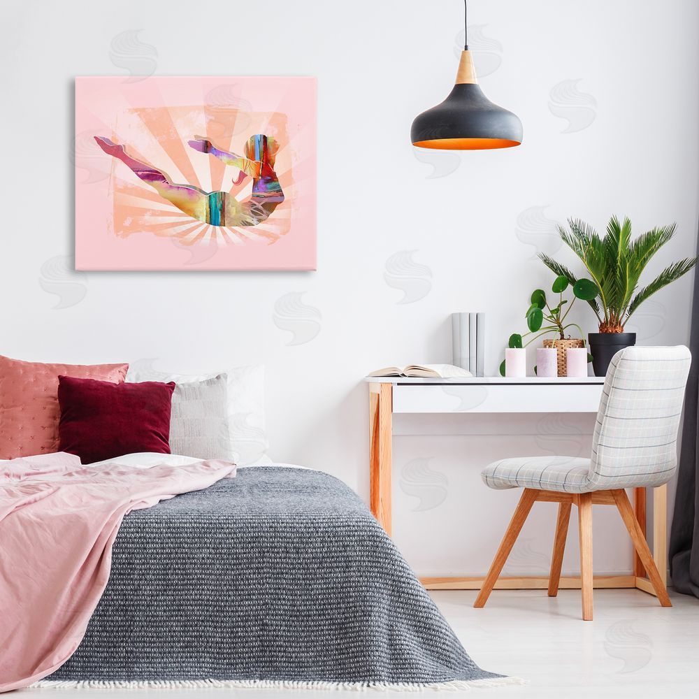 Tim Parker Abstract Mindfulness Exercise Canvas Wall Art Print in Room