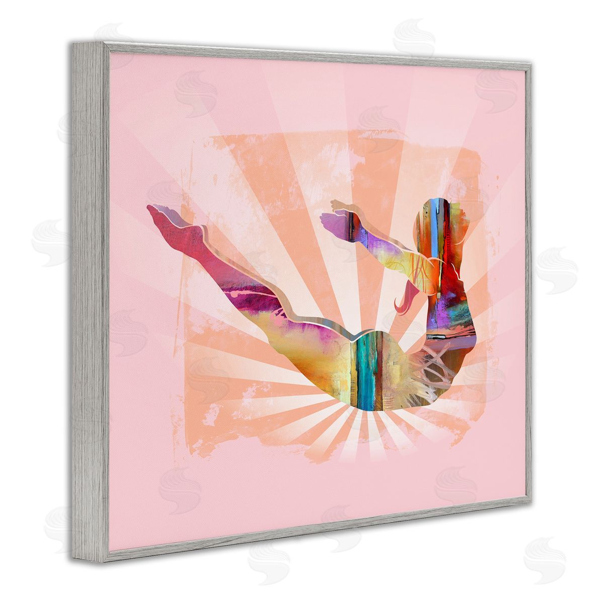 Tim Parker Abstract Mindfulness Exercise Gray Framed Giclee Wall Art Print