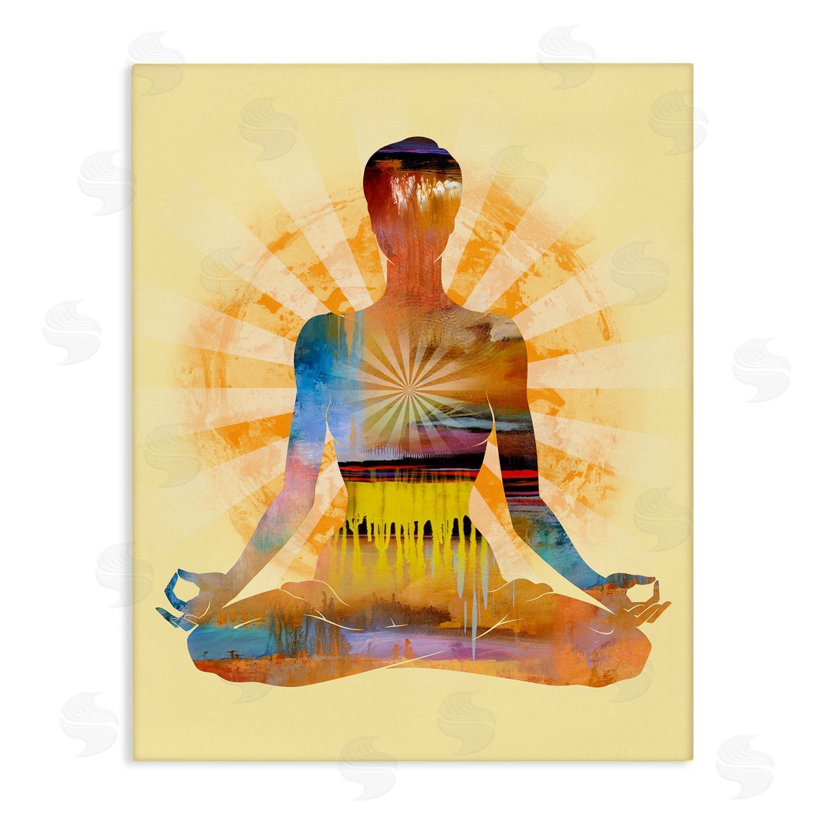 Tim Parker Mindful Meditation Pose Canvas Wall Art Print