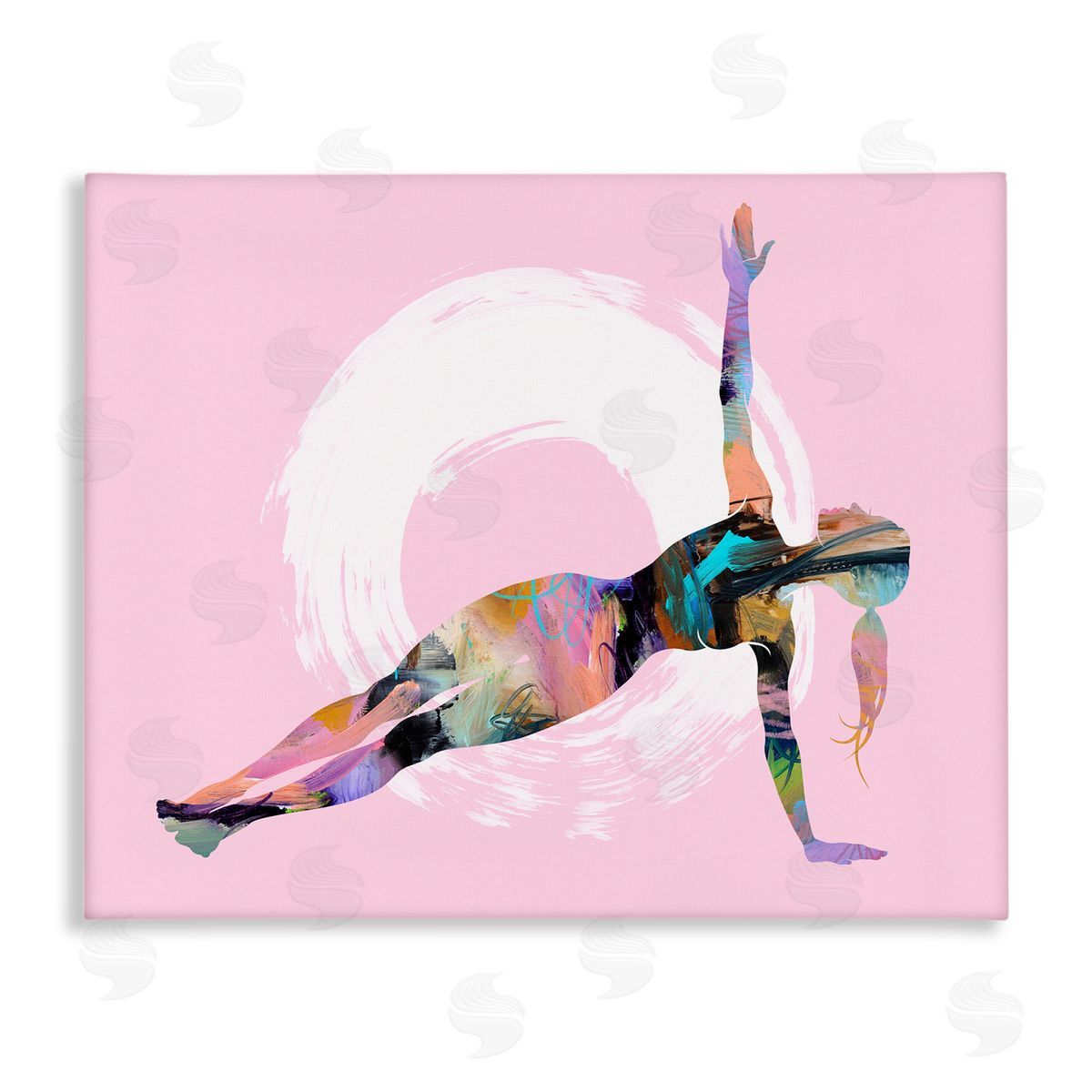 Tim Parker Abstract Yoga Exercise Canvas Wall Art Print