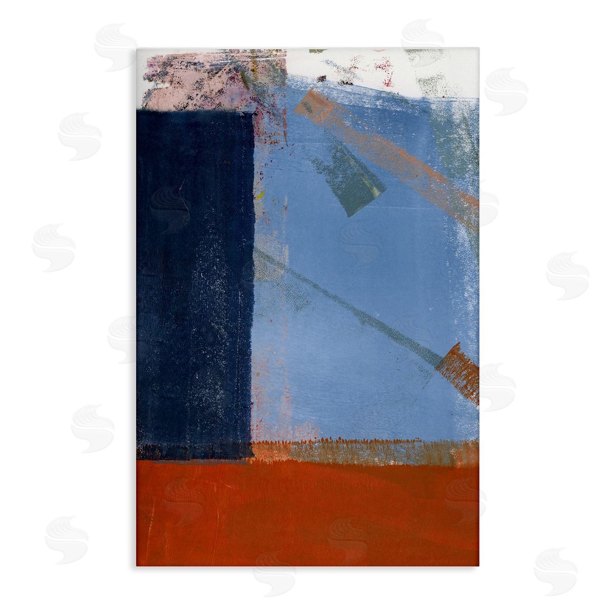 Donna Weathers Structured Shapes Abstract Canvas Wall Art Print