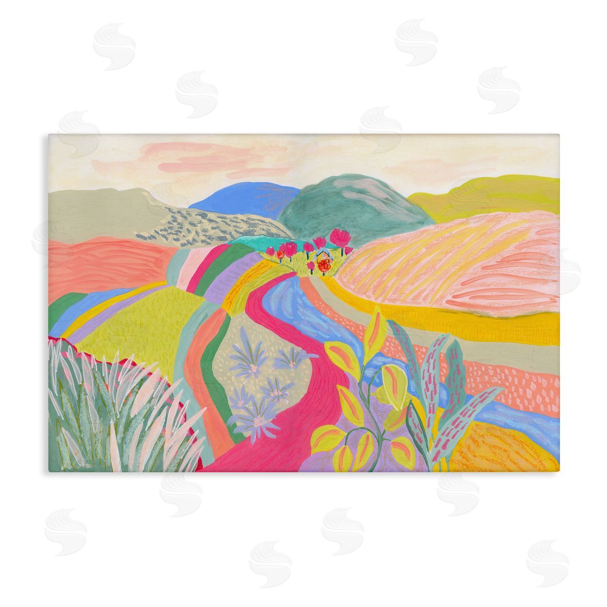 Suzanne Allard Whimsical Hued Farmland Canvas Wall Art Print