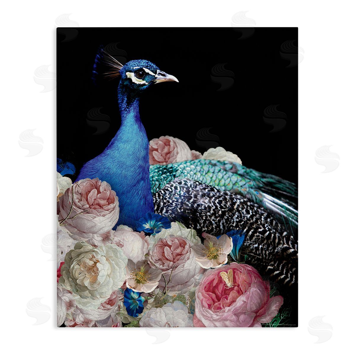 Reinders Peacock & Peonies Canvas Wall Art Print