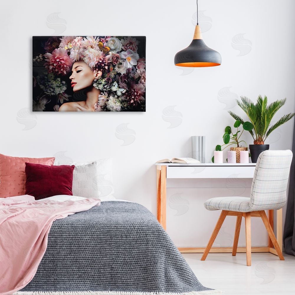 Reinders Nature Florals Female Portrait Canvas Wall Art Print in Room
