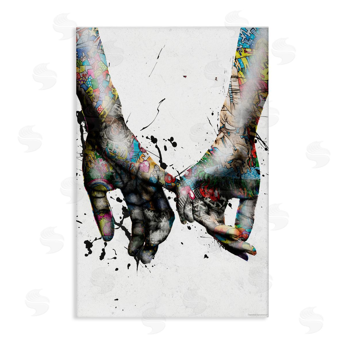 Reinders Modern Splash Hand Holding Canvas Wall Art Print