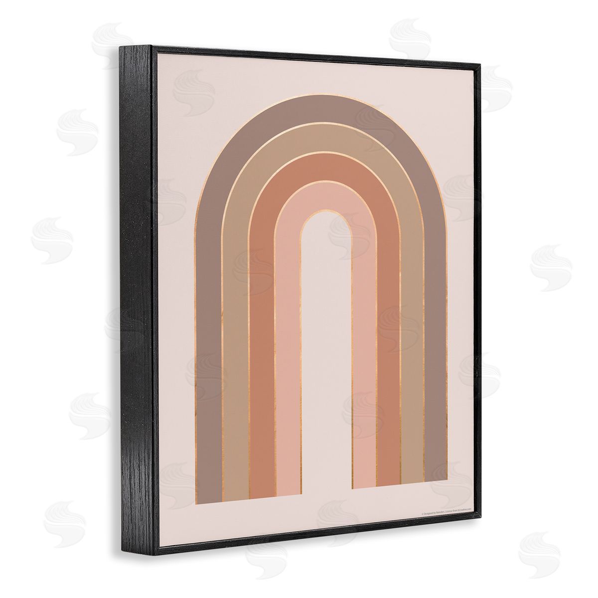 Reinders Peachy Boho Rainbow Black Framed Giclee Wall Art Print