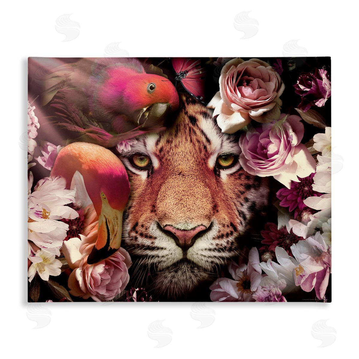 Reinders Tropical Birds & Tiger Canvas Wall Art Print