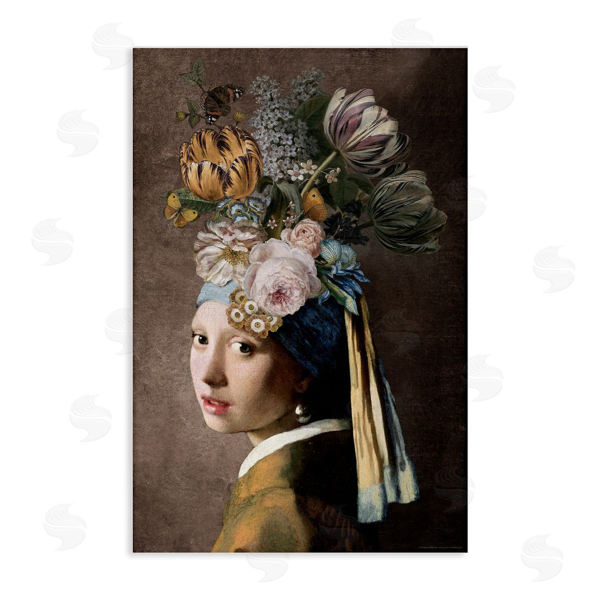 Reinders Classic with Vintage Blooms Canvas Wall Art Print
