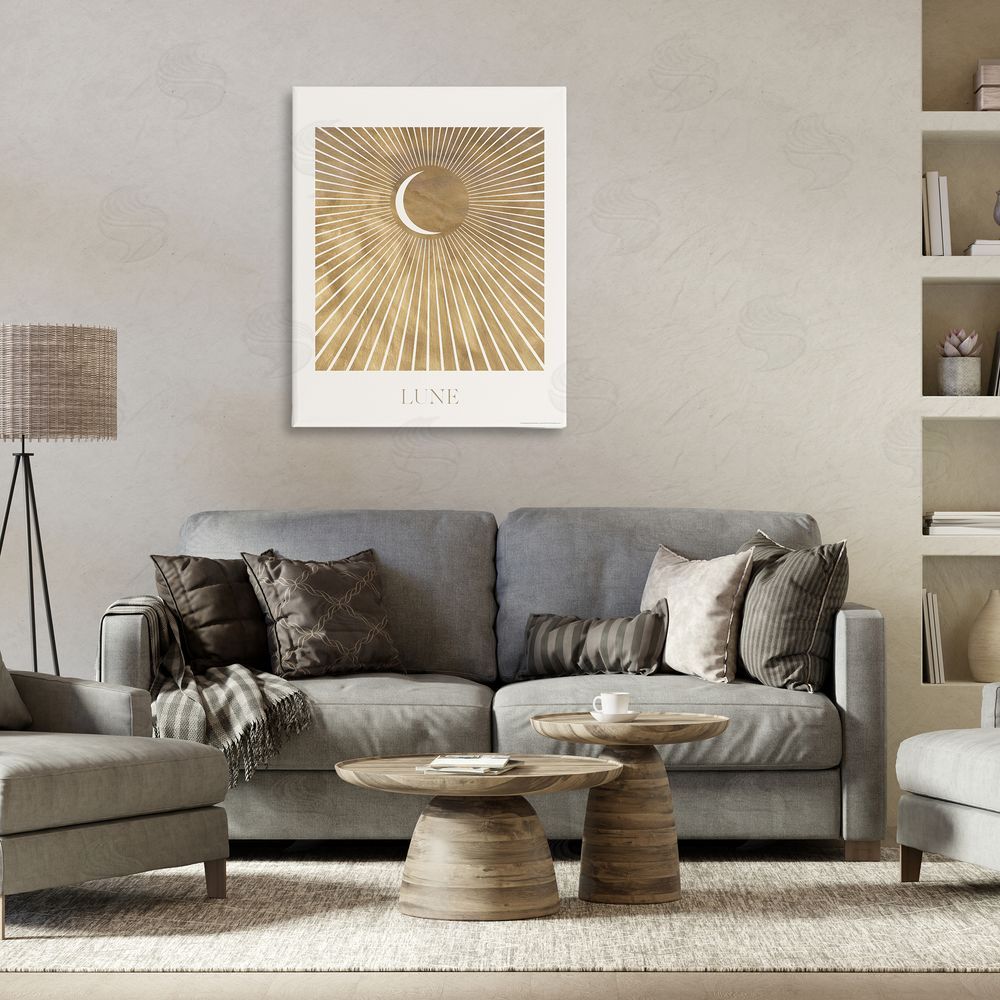 Reinders Lune Boho Moon Canvas Wall Art Print in Room