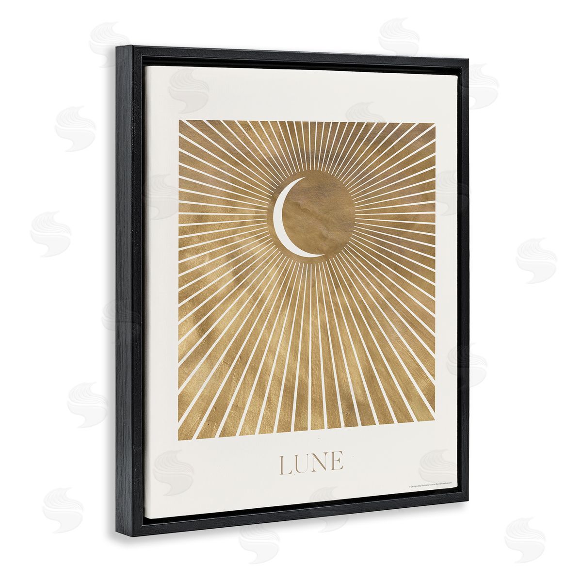 Reinders Lune Boho Moon Black Floating Frame Canvas Wall Art Print