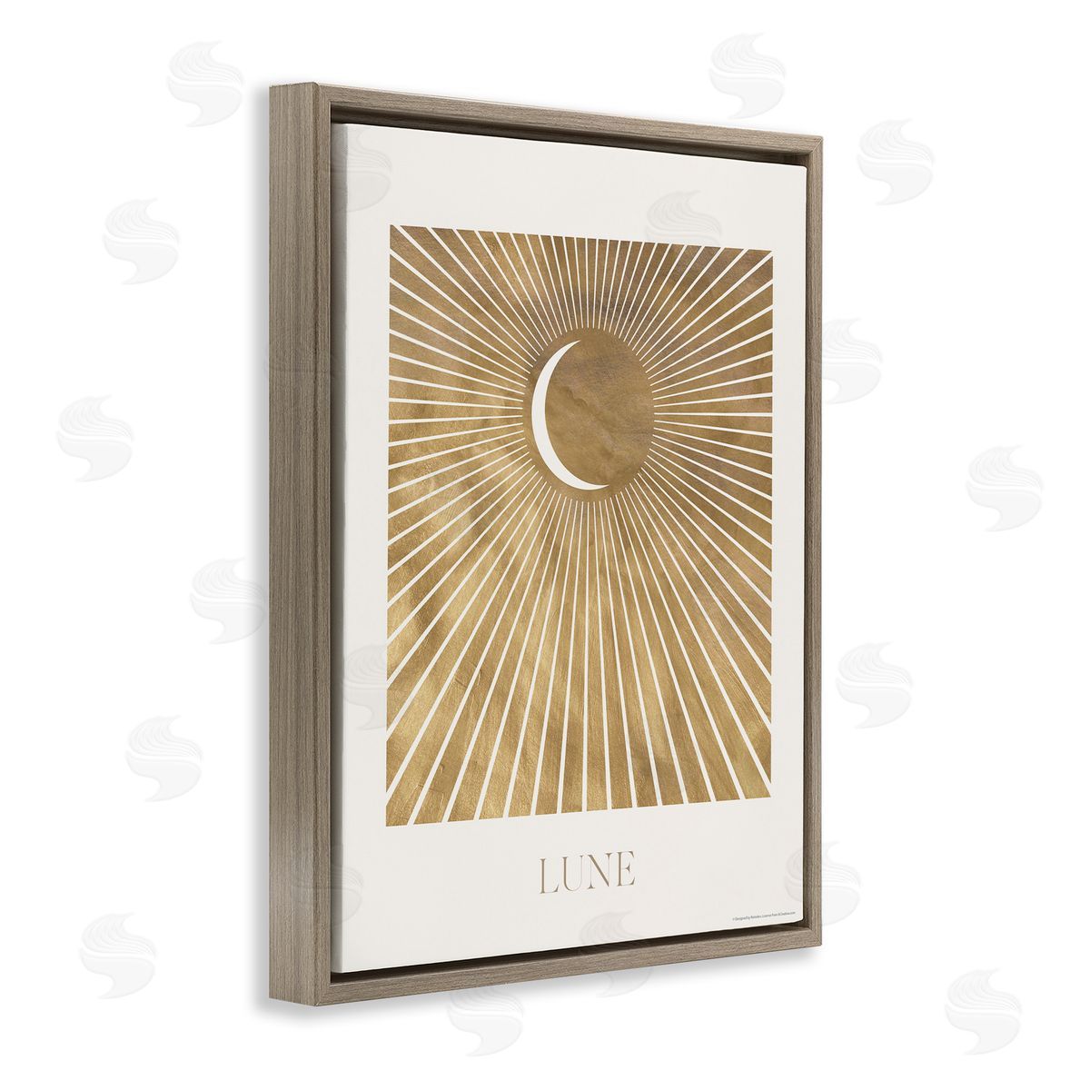 Reinders Lune Boho Moon Brown Floating Frame Canvas Wall Art Print