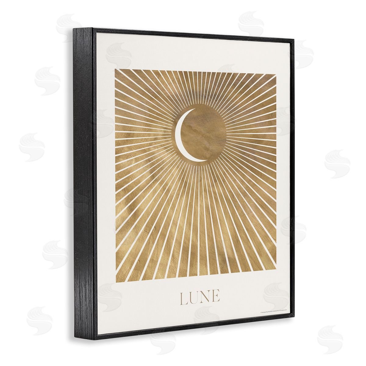 Reinders Lune Boho Moon Black Framed Giclee Wall Art Print