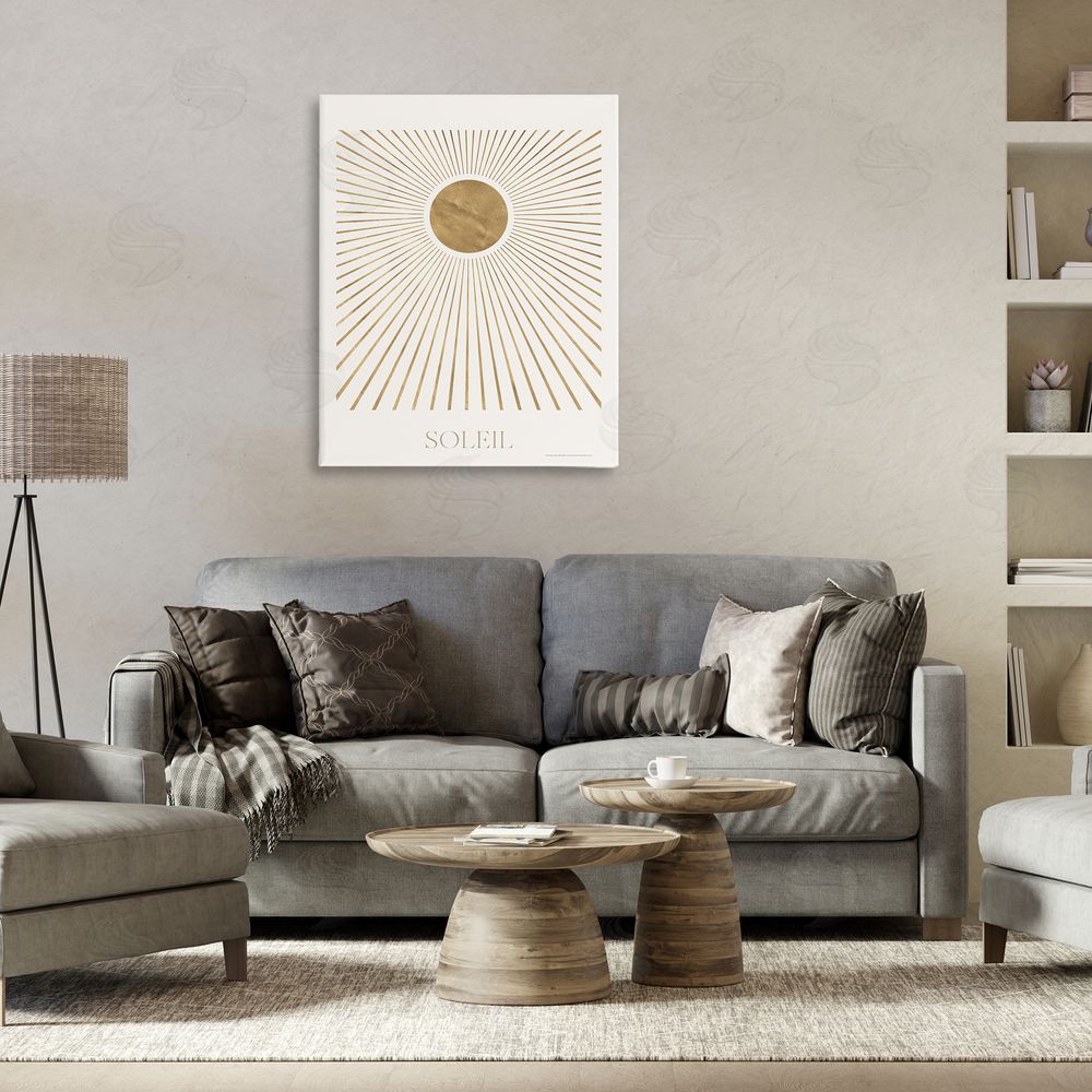 Reinders Soleil Boho Sun Canvas Wall Art Print in Room
