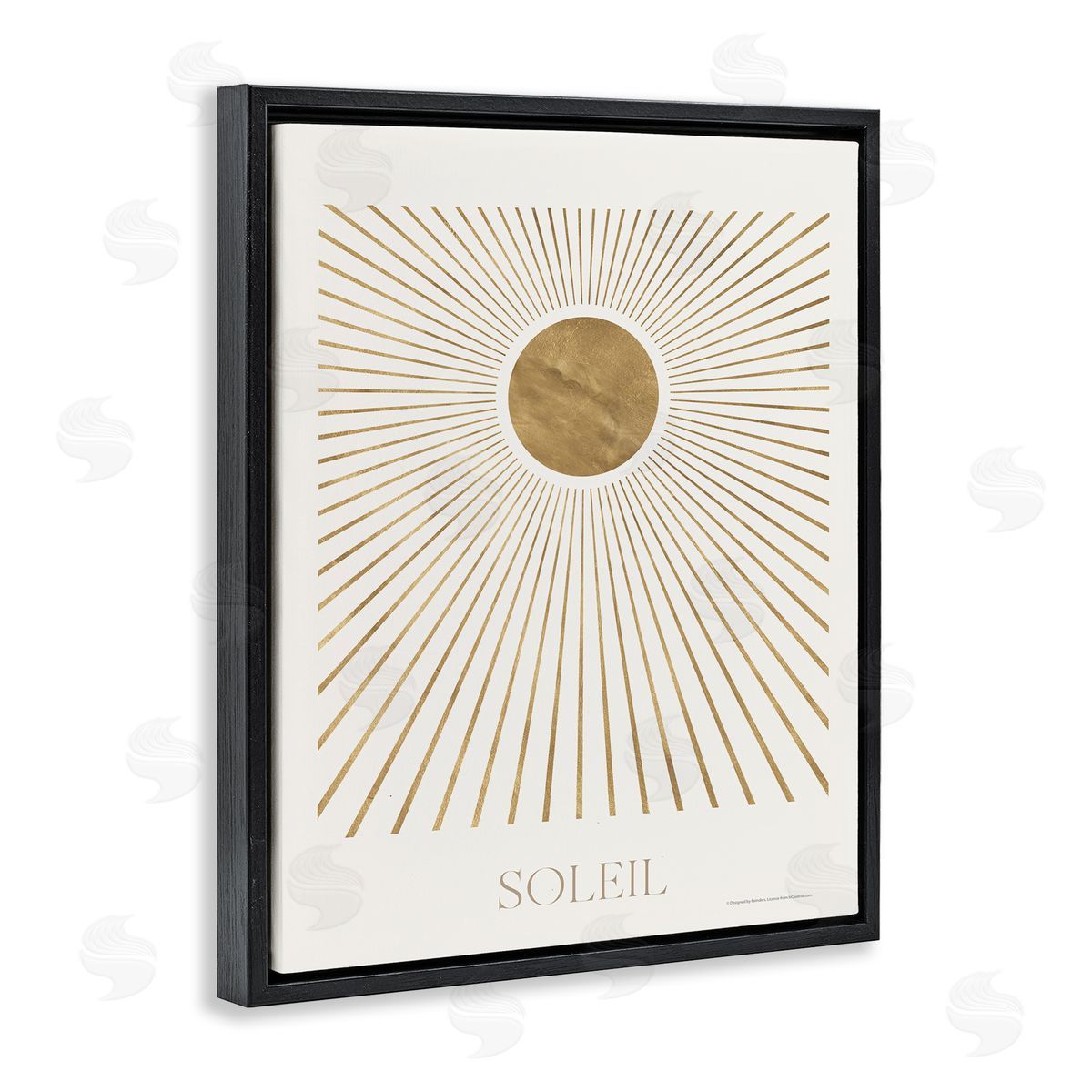 Reinders Soleil Boho Sun Black Floating Frame Canvas Wall Art Print