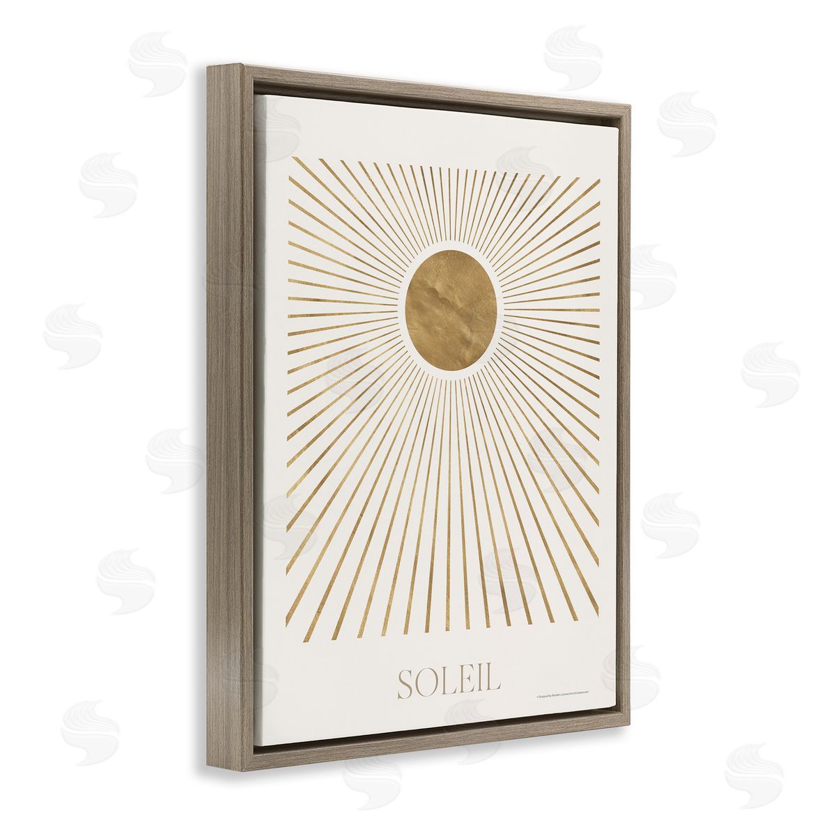 Reinders Soleil Boho Sun Brown Floating Frame Canvas Wall Art Print