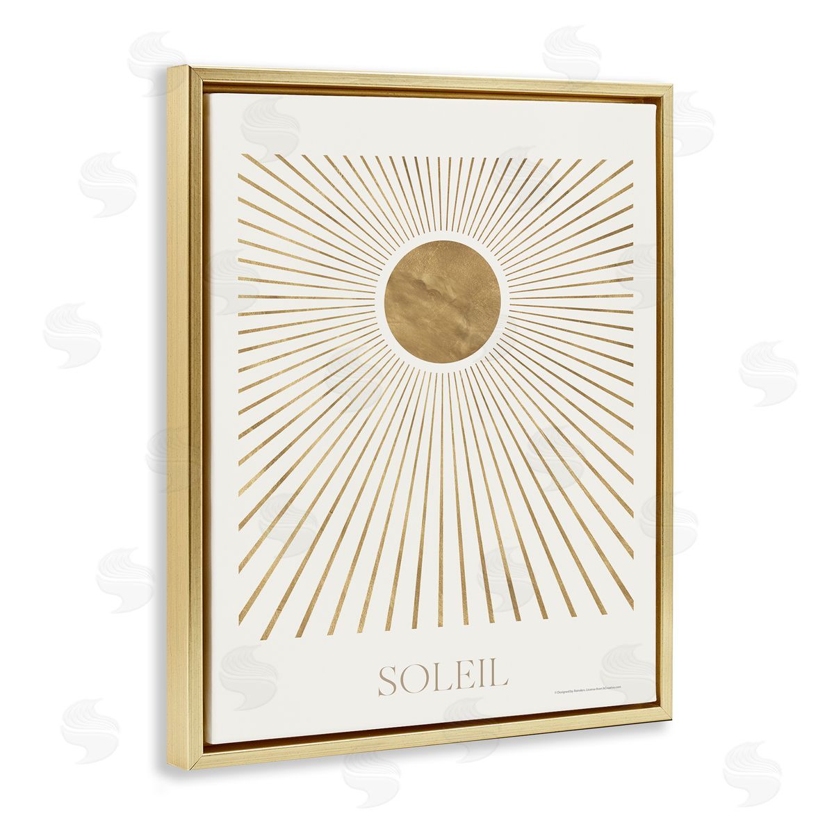 Reinders Soleil Boho Sun Gold Floating Frame Canvas Wall Art Print