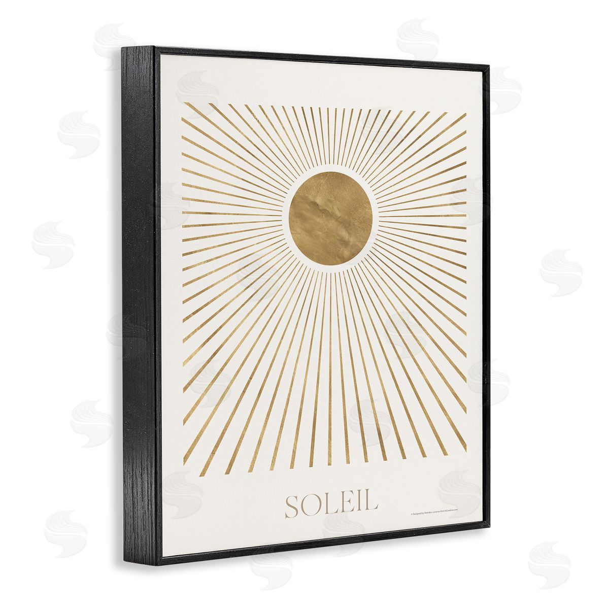 Reinders Soleil Boho Sun Black Framed Giclee Wall Art Print