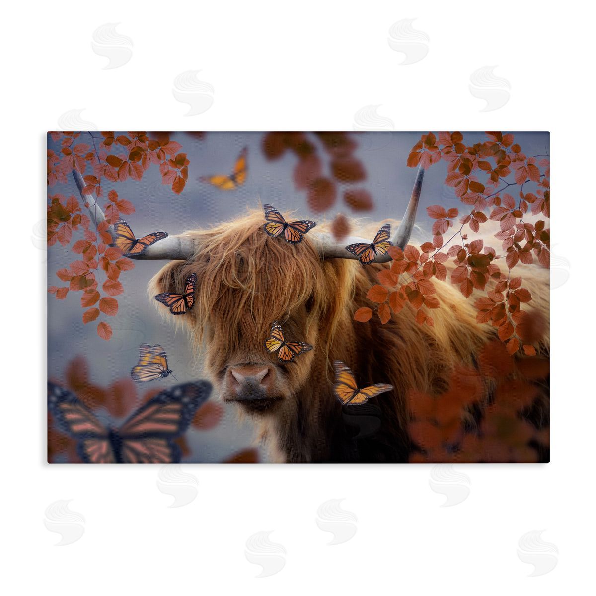 Reinders Monarch Butterflies & Cattle Canvas Wall Art Print