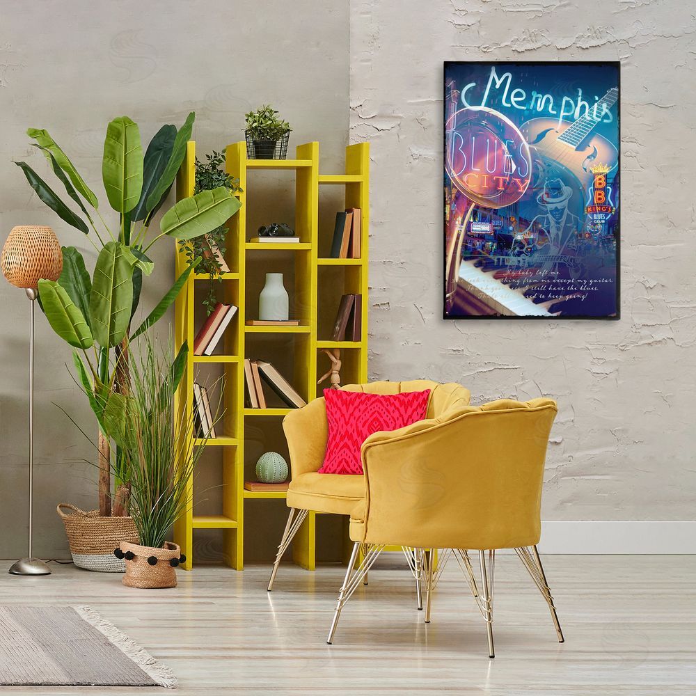 Reinders Memphis Blues City Canvas Wall Art Print in Room
