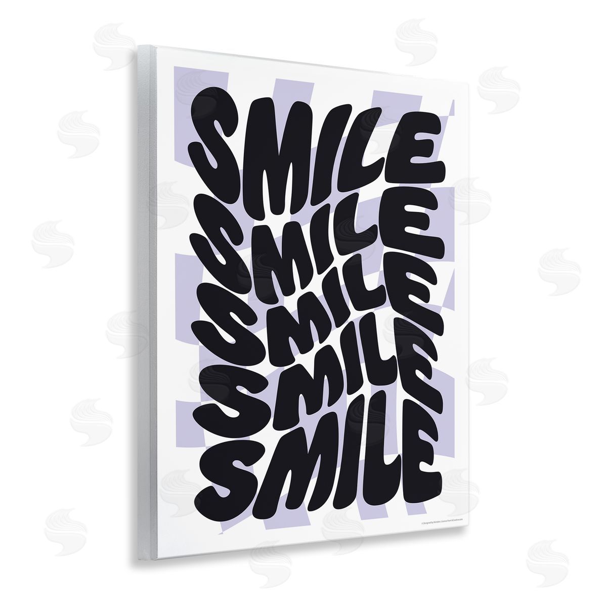 Reinders Wavy Smile Typography Wooden Wall Plaque Art Print