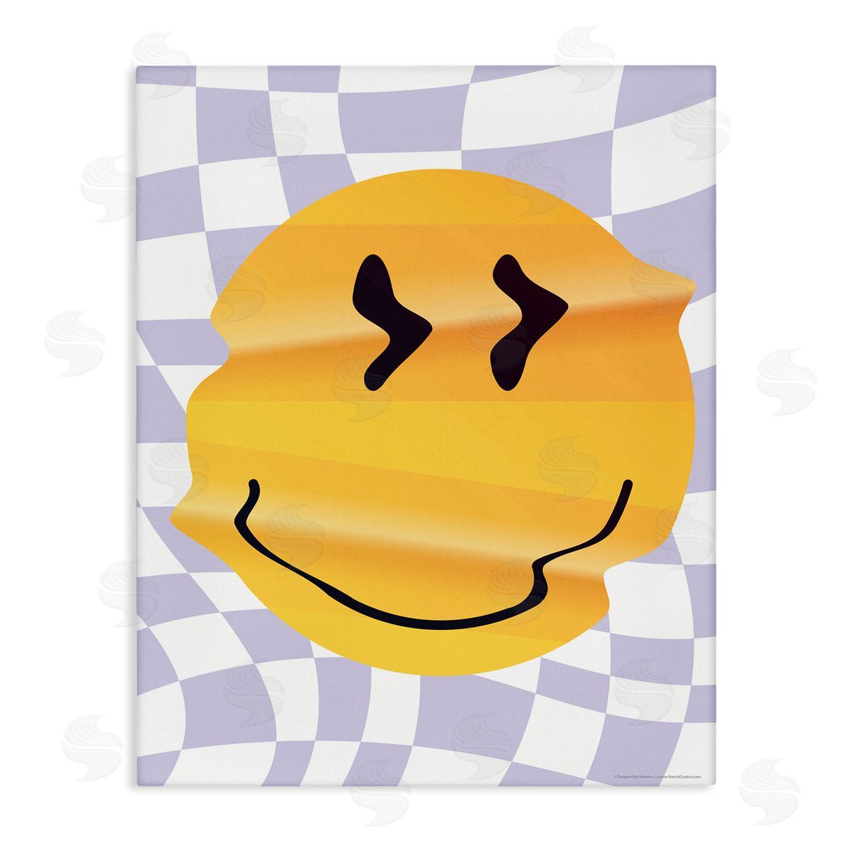 Reinders Wavy Checkered Smile Canvas Wall Art Print