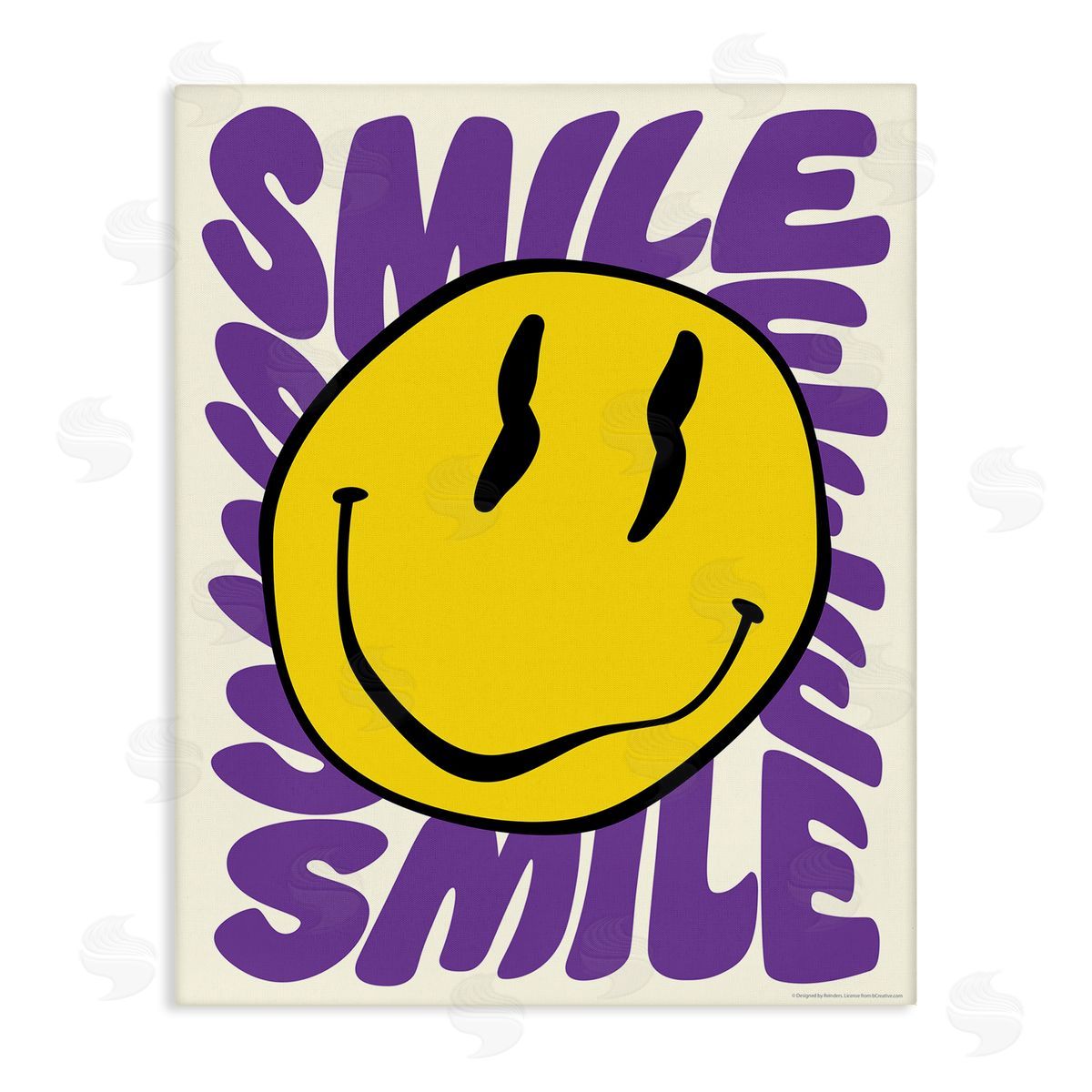 Reinders Groovy Smile Typography Canvas Wall Art Print