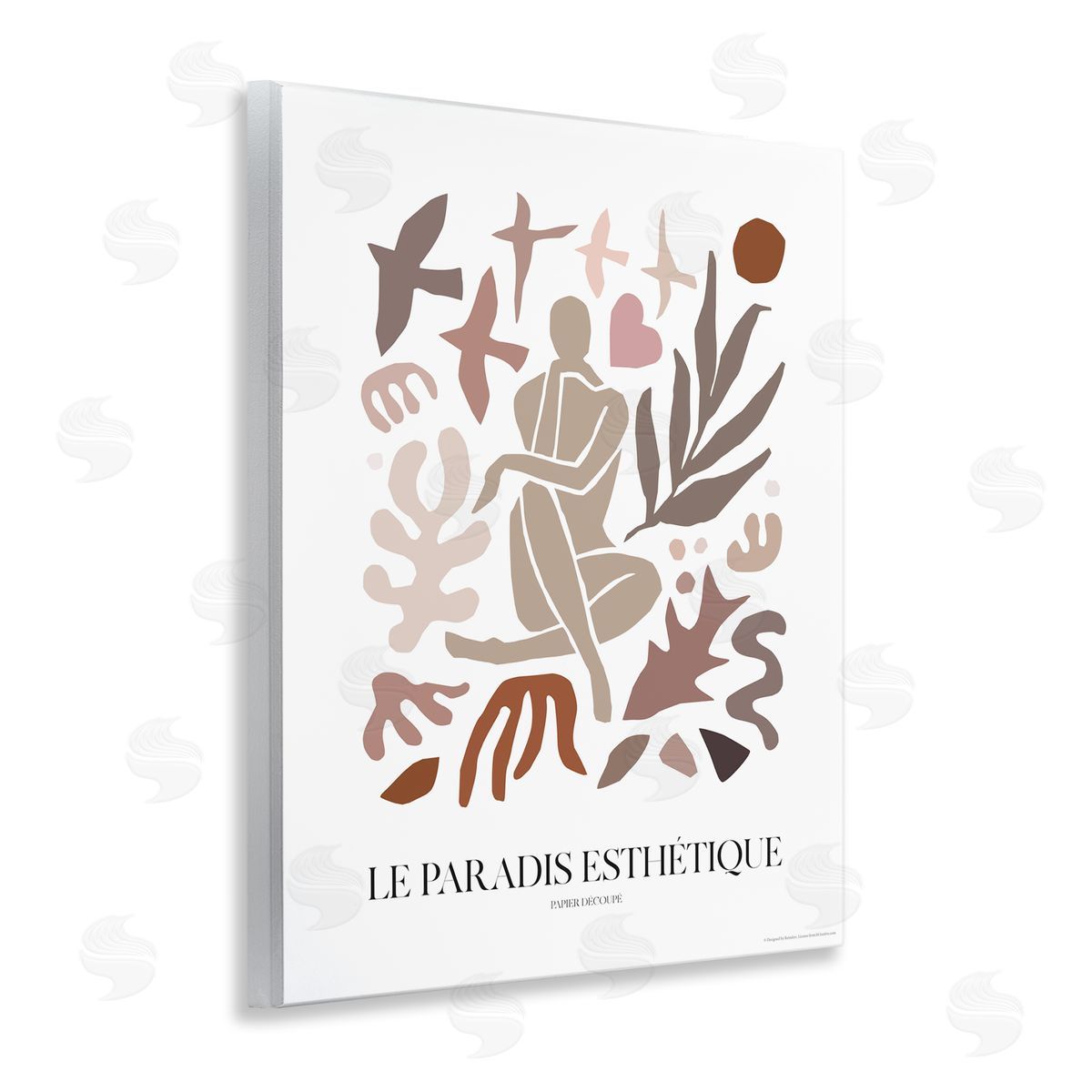 Reinders Figure with Abstract Shapes Wooden Wall Plaque Art Print