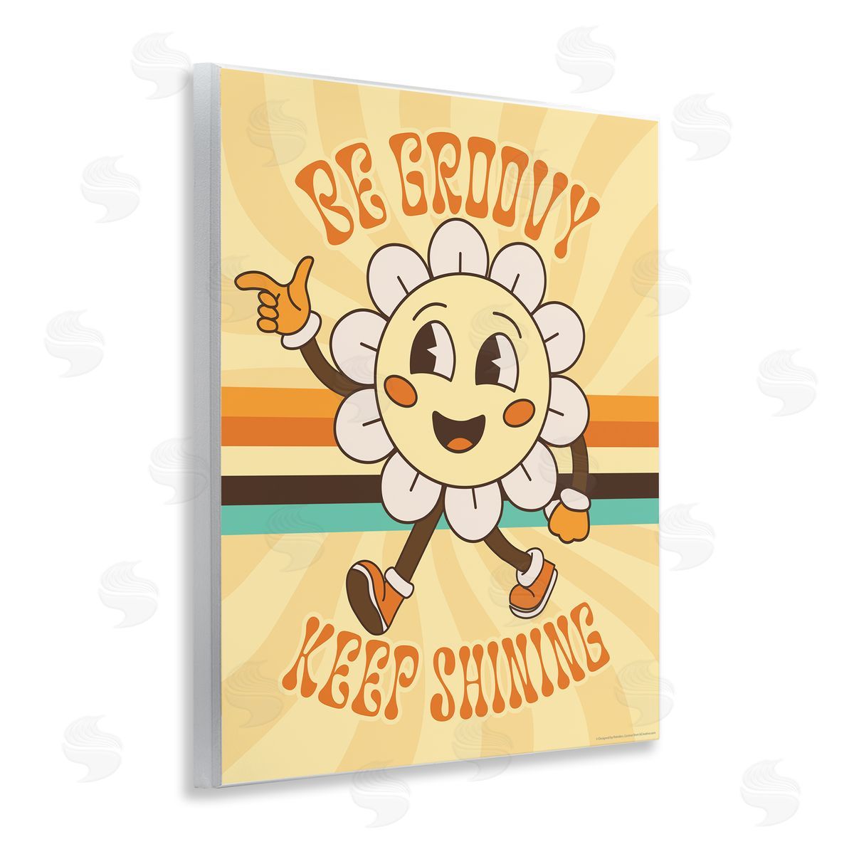 Reinders Be Groovy Keep Shining Wooden Wall Plaque Art Print